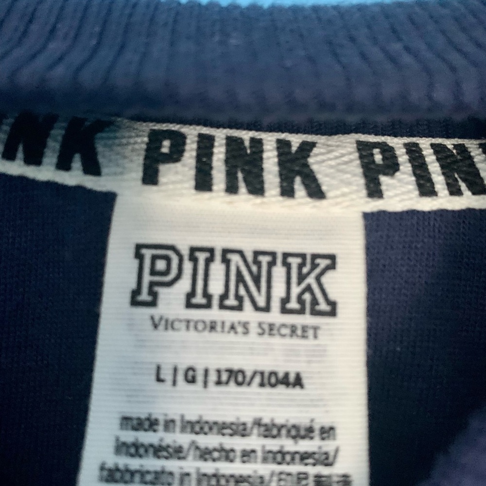 PINK Victoria’s Secret ‘merica Blue Bomber Jacket Size L - Picture 5 of 7